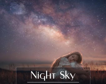70 夜空オーバーレイ - 星空 - 月オーバーレイ - 星 - 天の川 - 魔法の夜