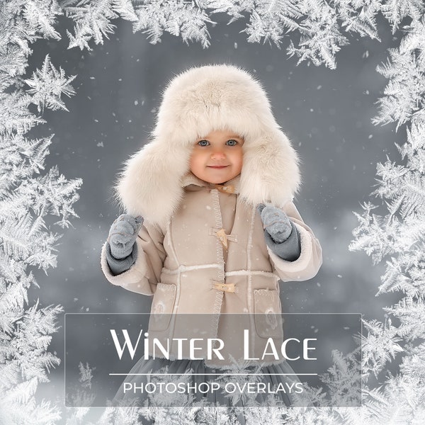 45 Frostige Muster-Overlays - Winter-Grenze - Frost-Kristall-Overlays - Winter-Eisrahmen-Overlays - Weihnachten - PNG - Transparenter Hintergrund