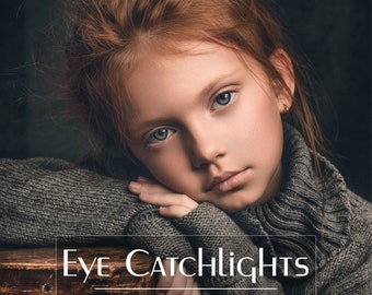 50 Catchlight Overlays - Eye Glare Overlays - Portrait Retouch - Eye Sparkle - Shining Eyes - Photoshop - Photography Overlay - PNG