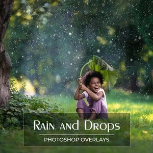 85 regenoverlays - regendruppels - waterrimpelingen - licht bokeh - realistische regen