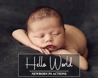 70 Newborn PS Actions - Newborn Retouch Actions - Baby Pastel Actions - Newborn Workflow - Baby Photoshop Effects - Children Actions Set
