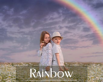 45 Rainbow Overlays - PS Overlays - Light Leaks - Lens Flares - Photography Overlay - PNG - Summer Light Effects