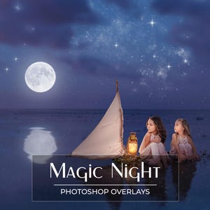 126 Magic Night Overlays - Starry Skies - Moon - Planets - Zodiac - Constellations - Photoshop Overlays - Stars - PNG