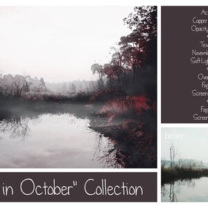 Autumn Landscape Bundle - 60 Fall Actions - 25 Fog Overlays - 15 Autumn ...