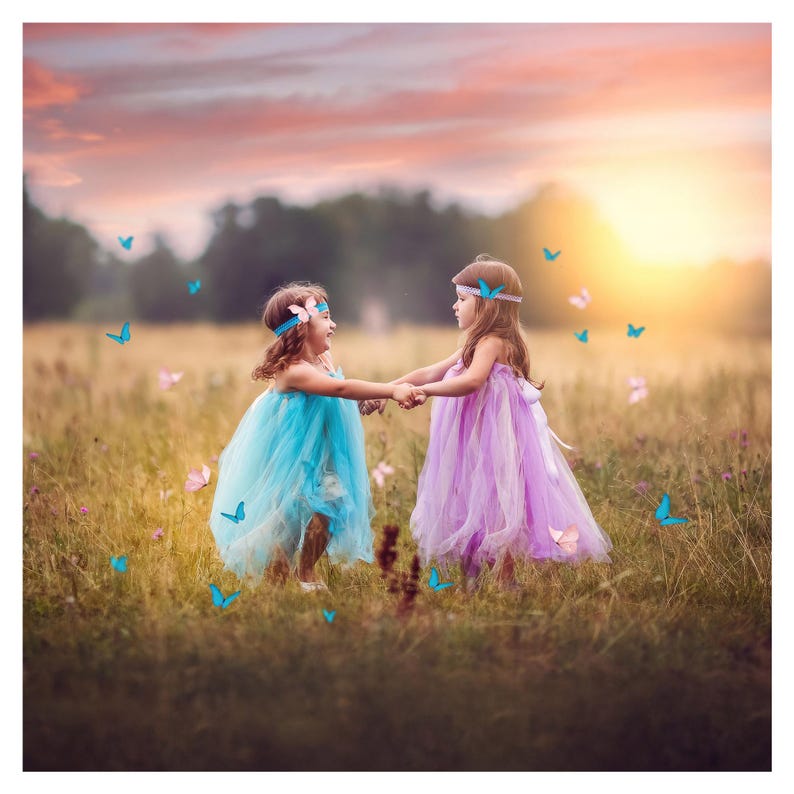 80 Butterfly Overlays - Colorful Butterflies - Blue - Red - Yellow - Purple - Pink - PNG - Photoshop Overlays image 2