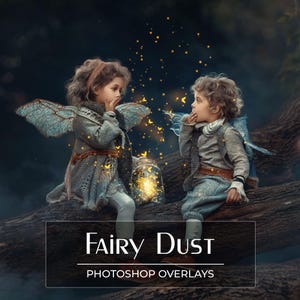 45 Feenstaub Overlays - Gold Glitzer Overlay - Pixie Dust - Zauberstab funkelt - Magische Lichter