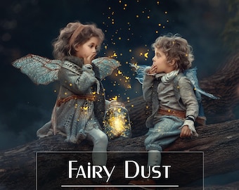 45 Fairy Dust Overlays - Gold Glitter Overlay - Pixie Dust - Magic Wand Sparkles - Magic Lights