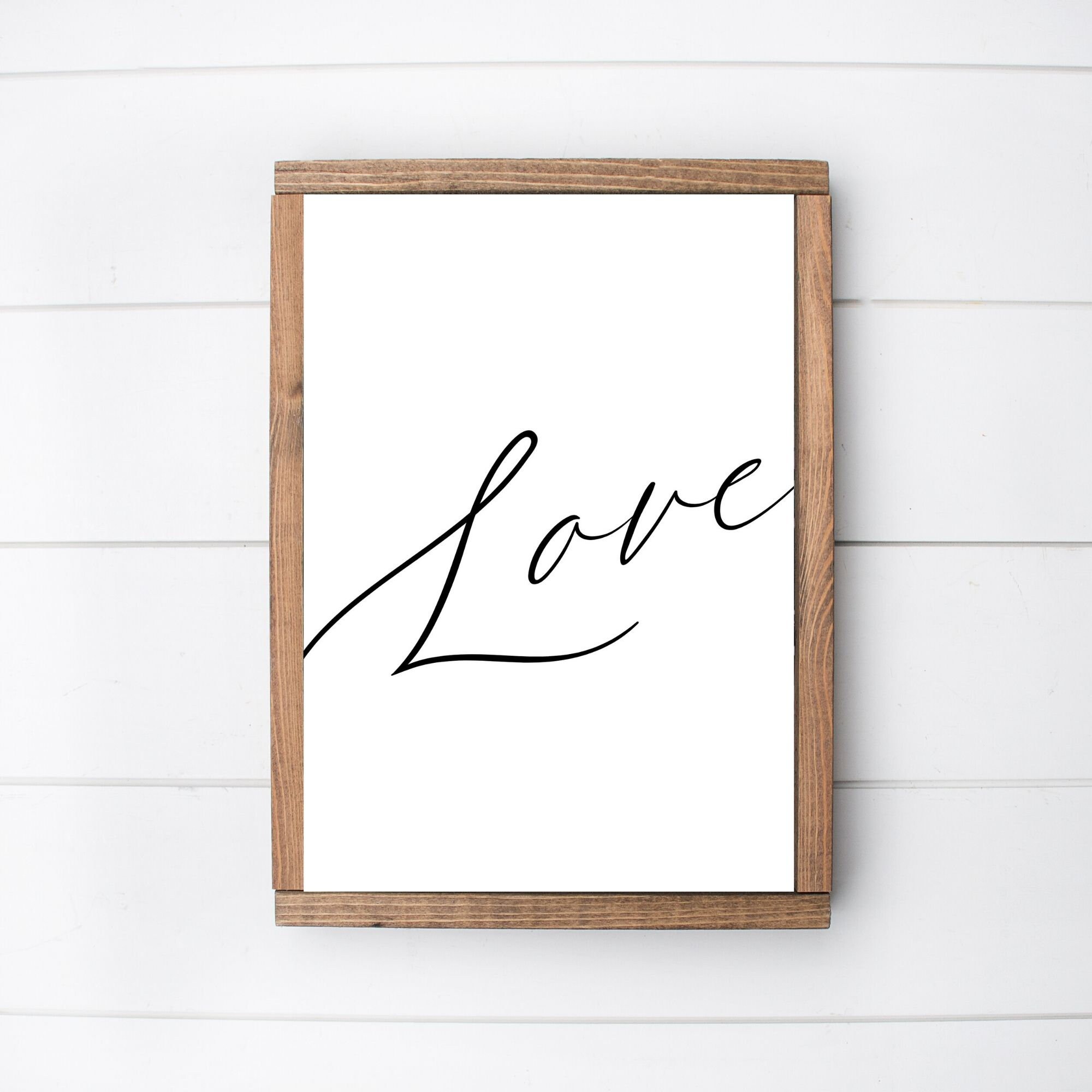 Love Script Printable Wall Art Printable Love Print Love Wall - Etsy