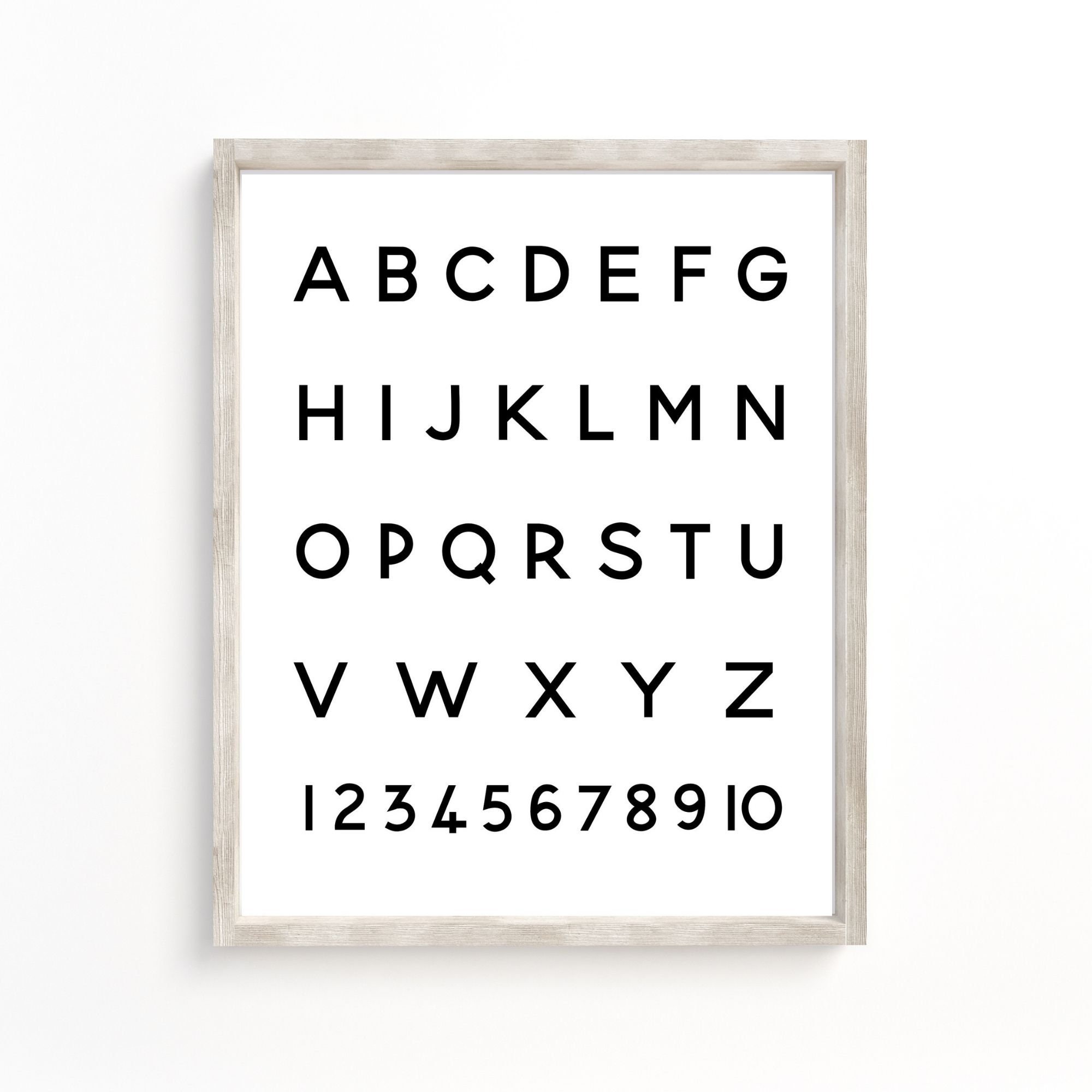 Alphabet Poster Alphabet Print ABC Wall Art Kids Wall Art - Etsy
