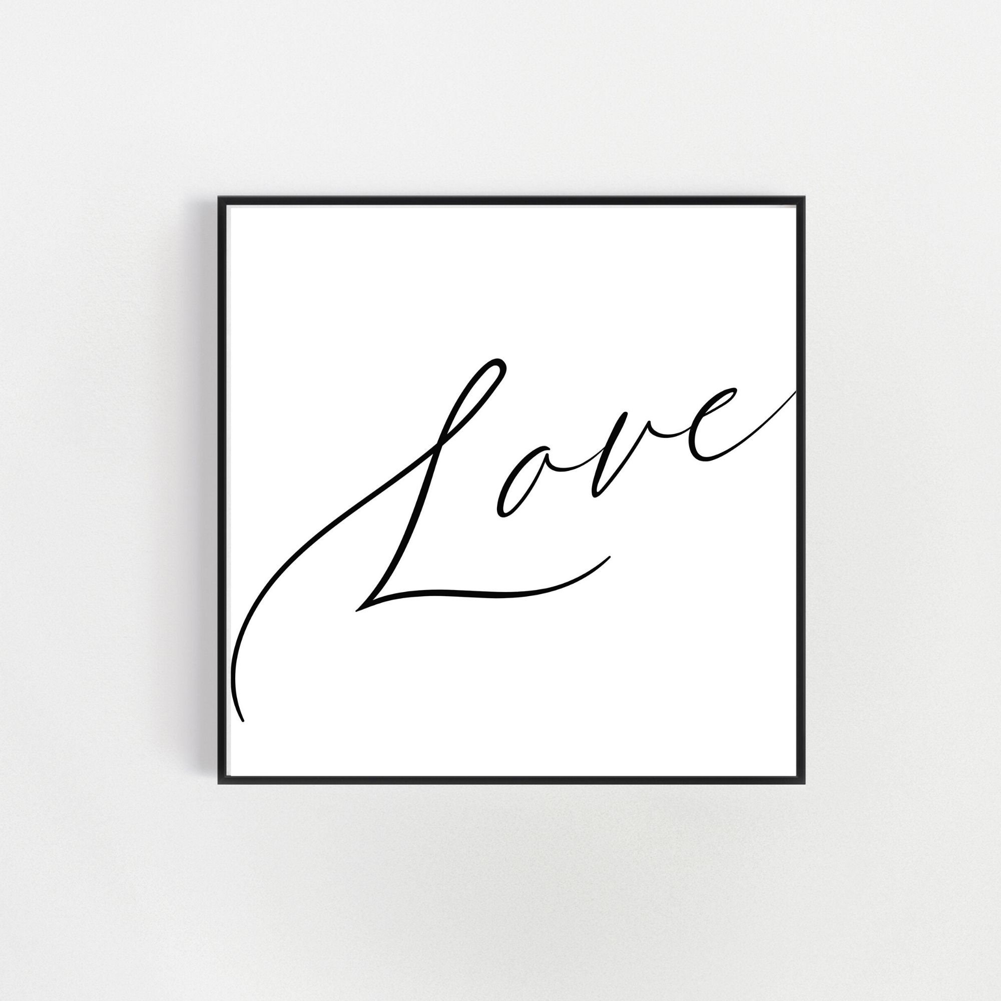 Love Script Printable Wall Art Printable Love Print Love Wall - Etsy