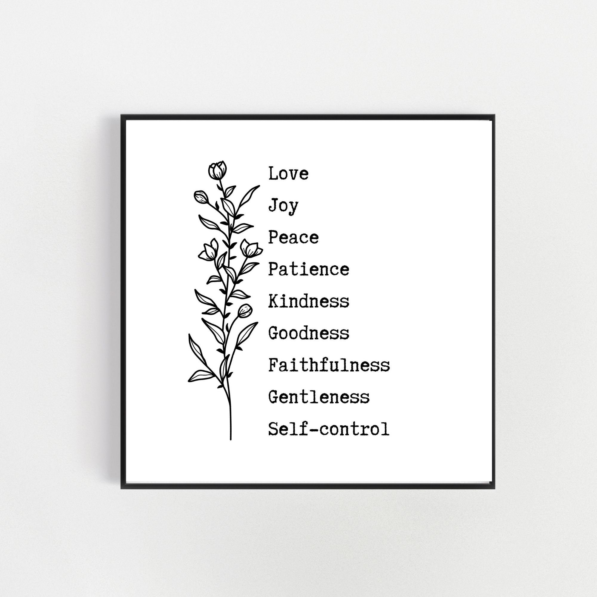 Bible Verse Wall Art Fruit of the Spirit Galatians 5 22 Love - Etsy