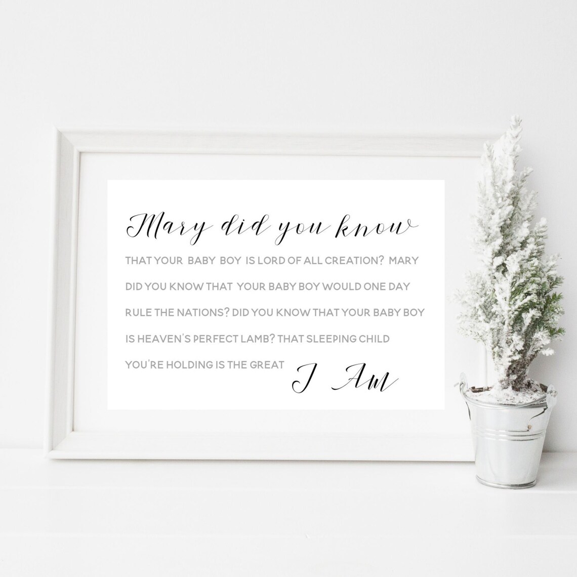 Mary Did You Know Christmas Print Xmas Print Baby Jesus - Etsy