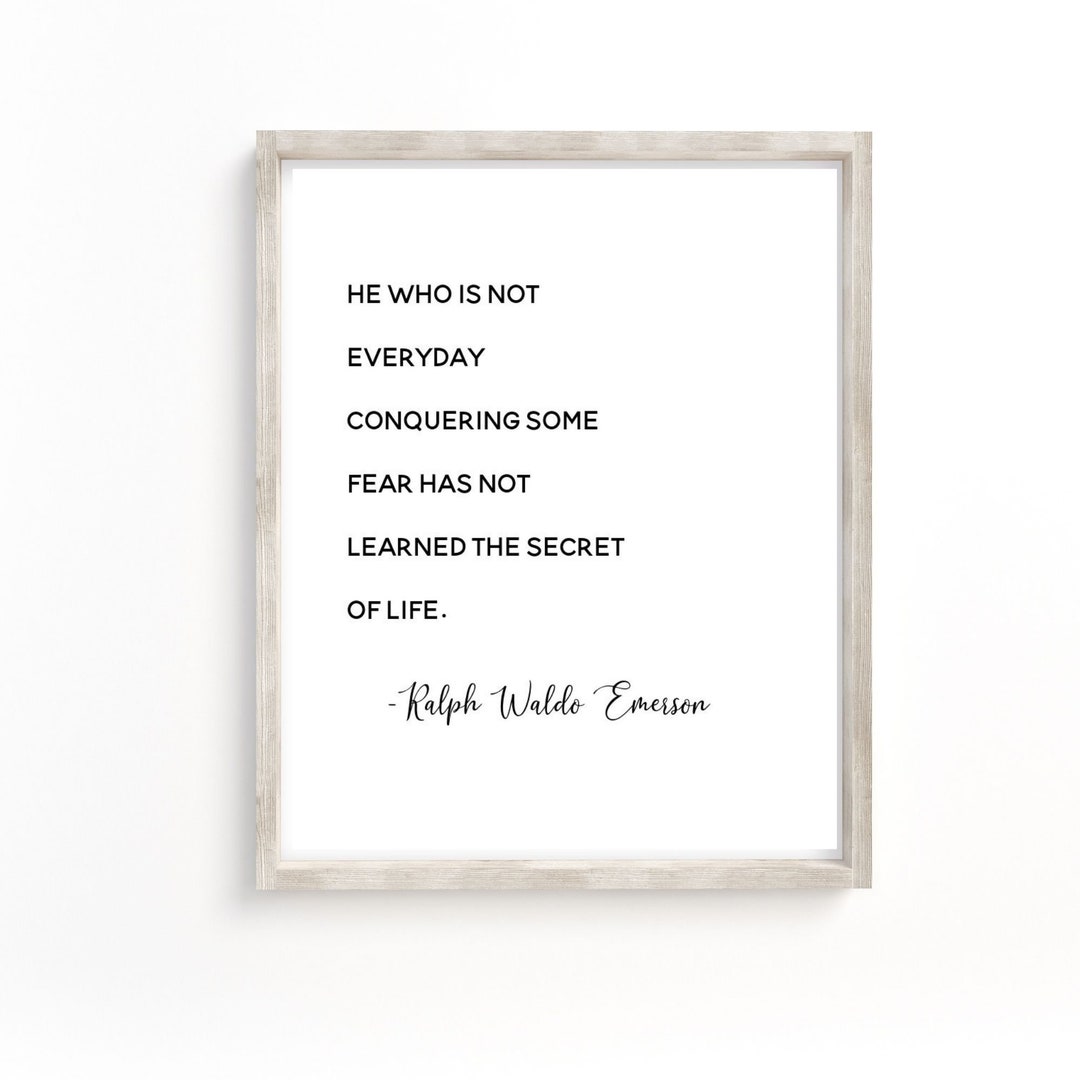 Ralph Waldo Emerson Quote Print: Dorm Wall Art (digital Download) - Etsy