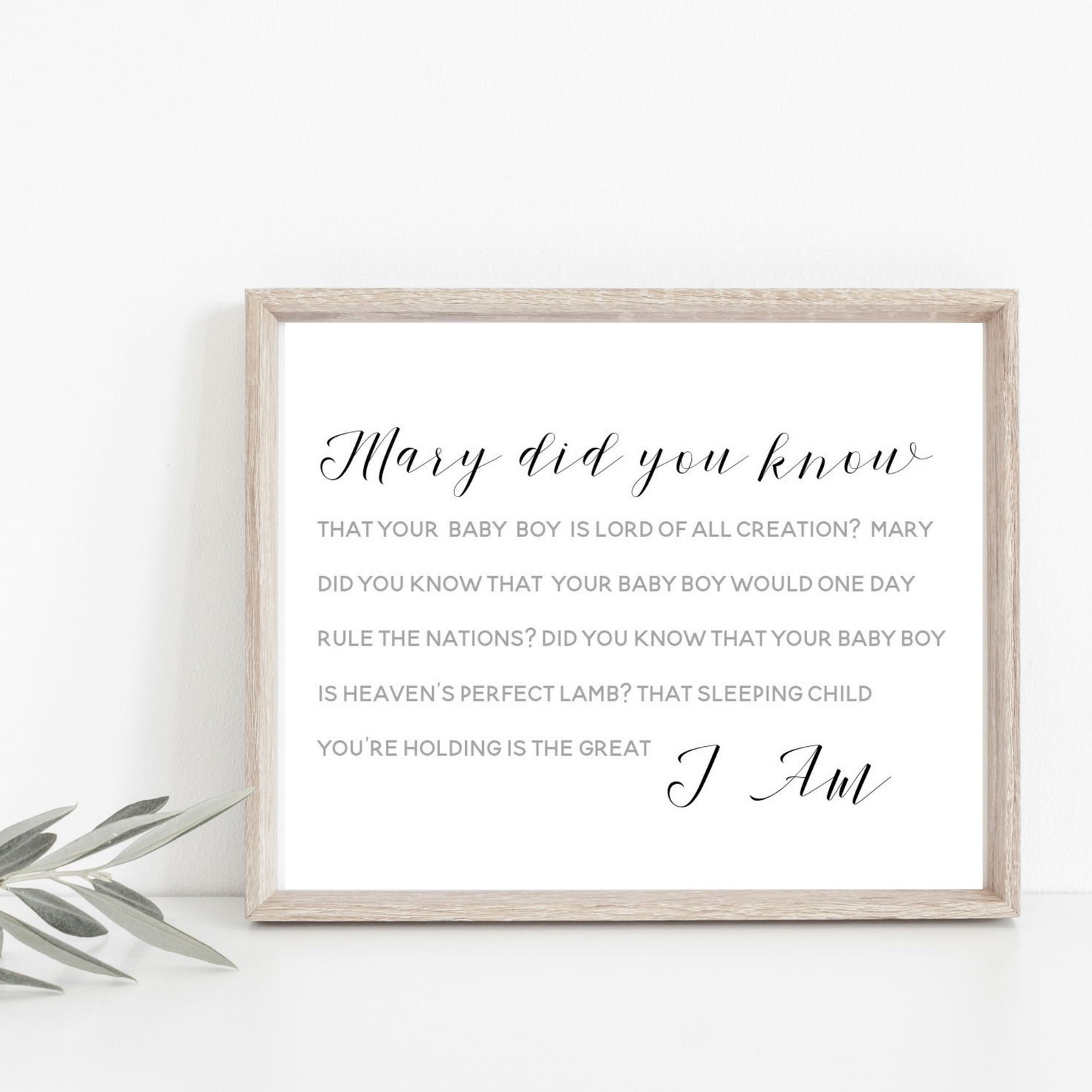 Mary Did You Know Christmas Print Xmas Print Baby Jesus - Etsy