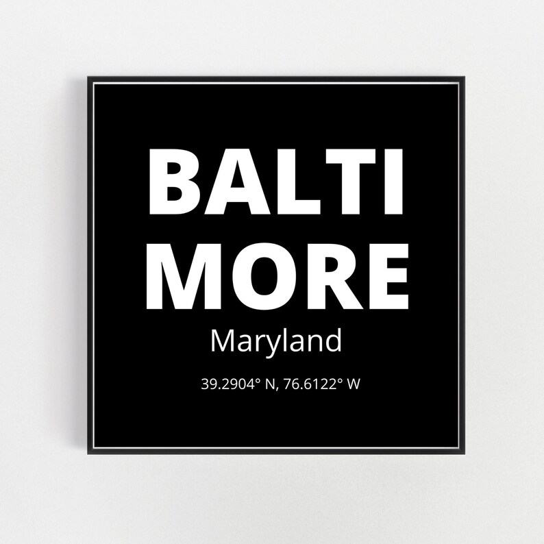 Baltimore Art Baltimore Wall Art City Art Baltimore Wall Etsy