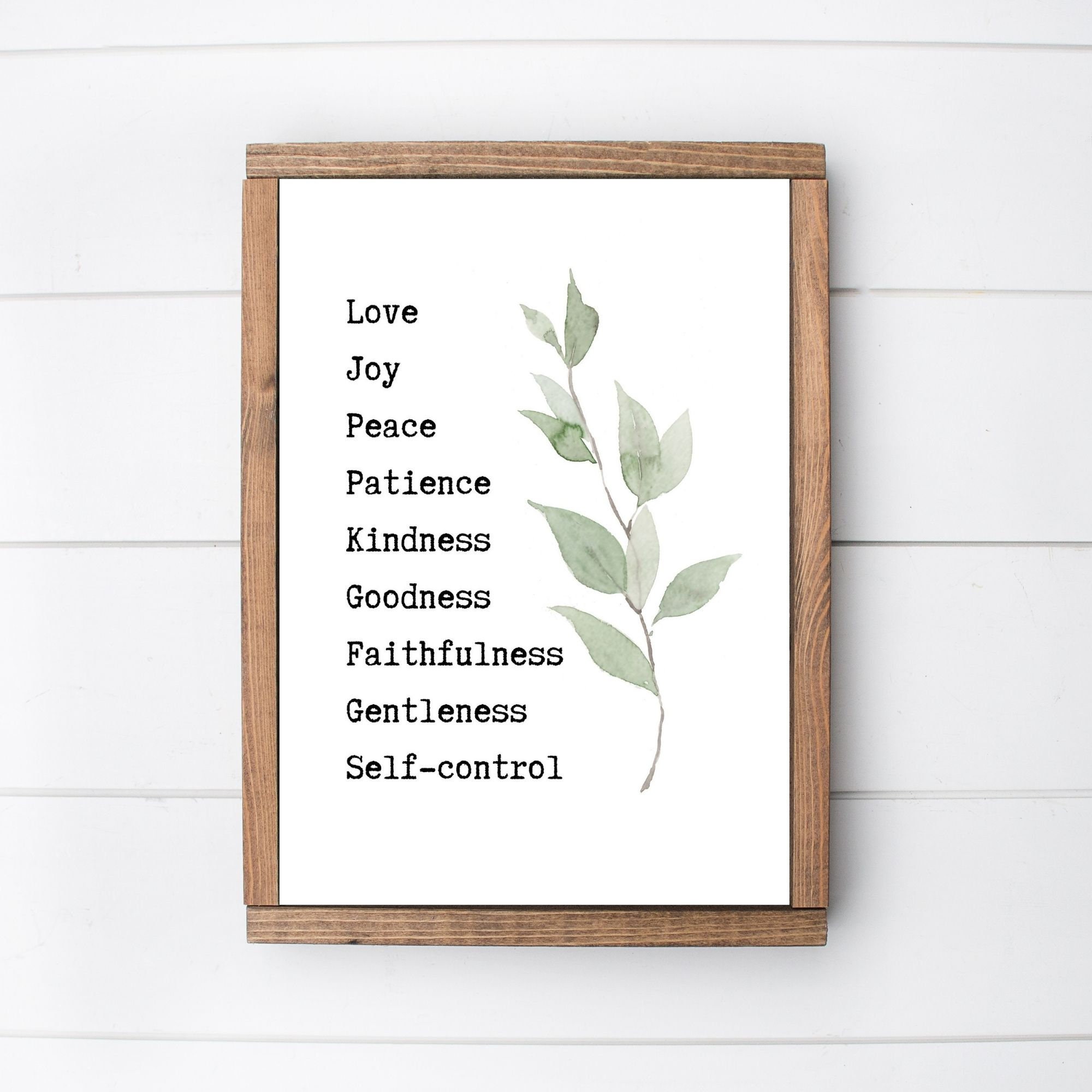 Bible Verse Wall Art, Fruit of the Spirit Galatians 5 22, Love Joy ...