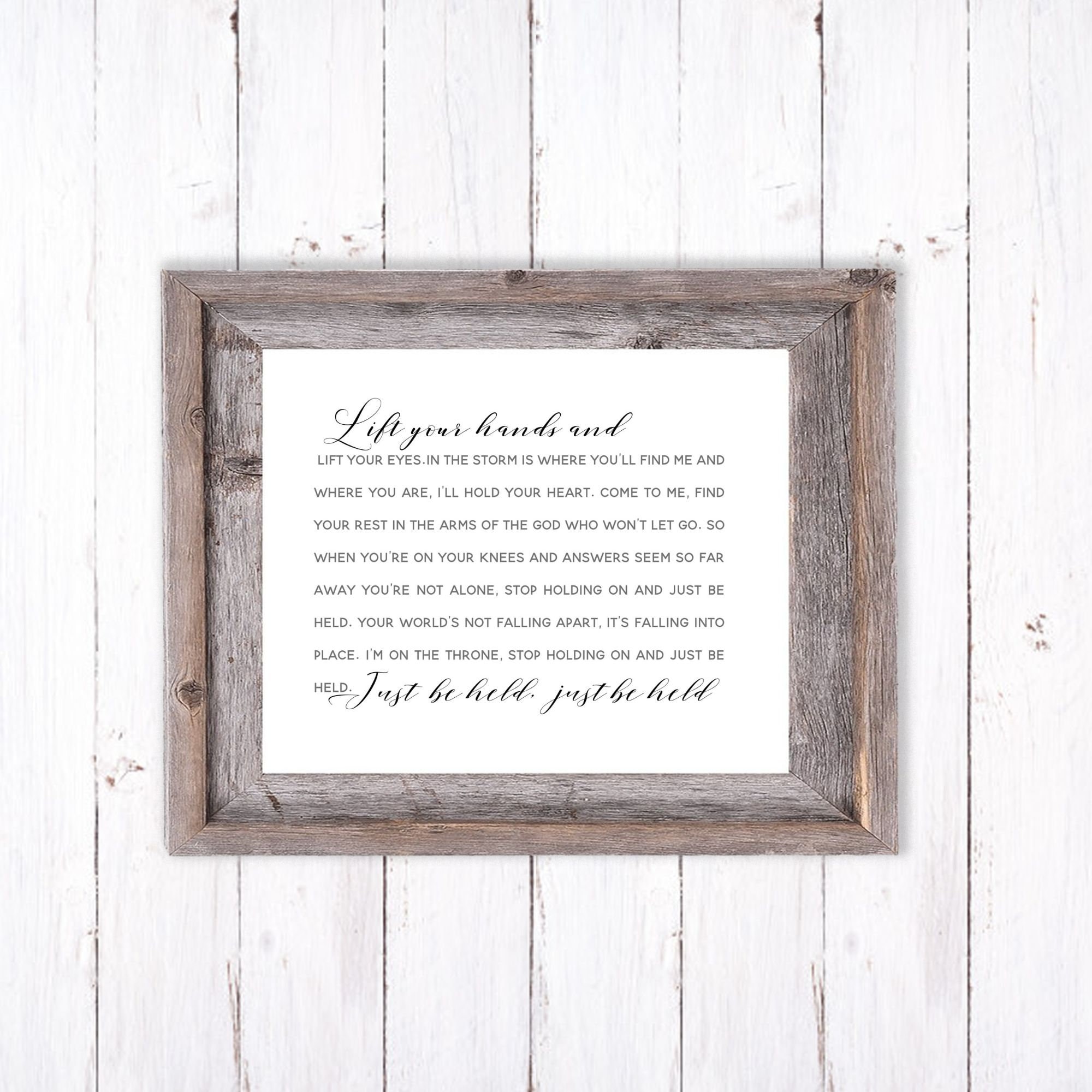 Just Be Held Print Casting Crowns Art Casting Crowns Song - Etsy