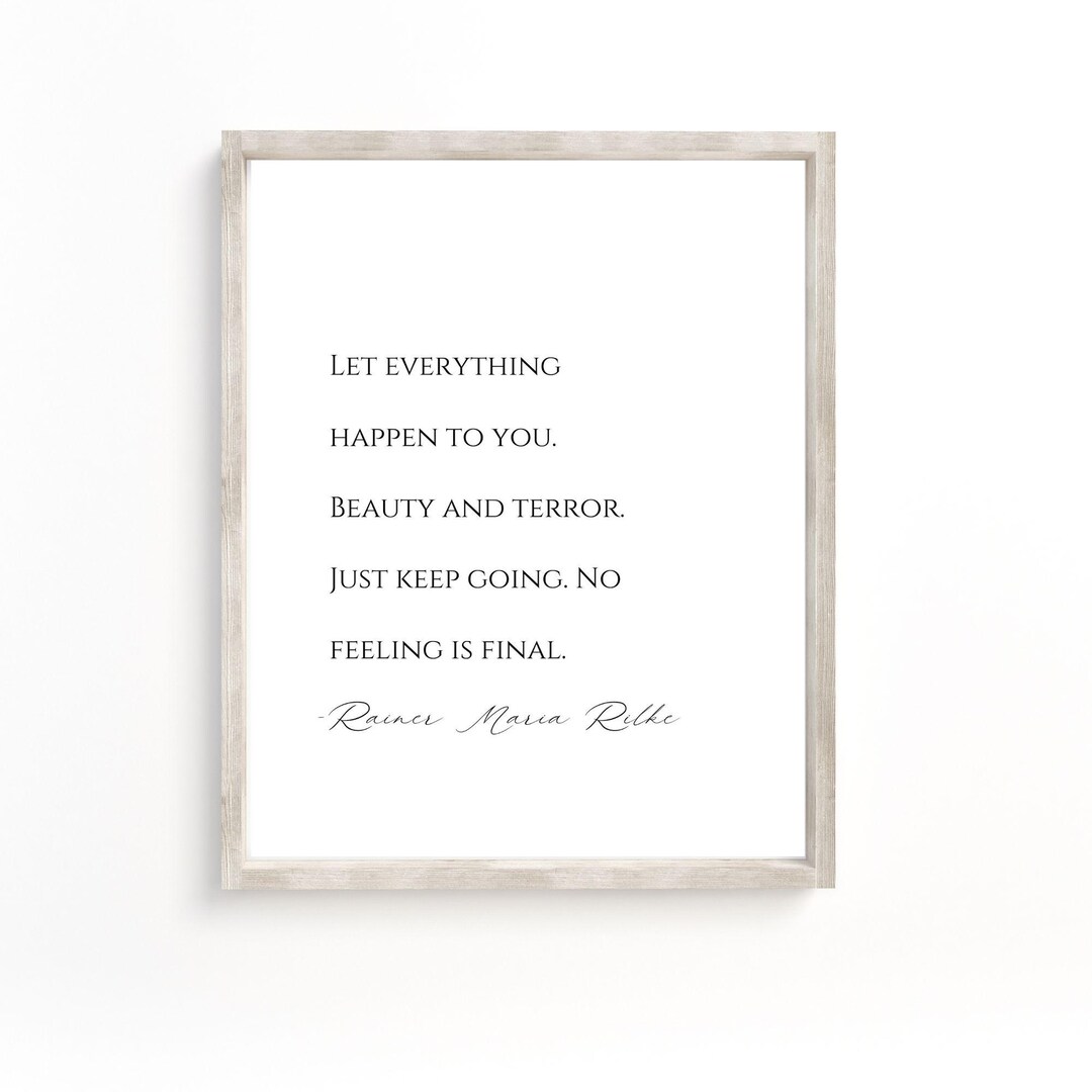 Rainer Maria Rilke Poem Art Print: Literary Quote (digital Download) - Etsy