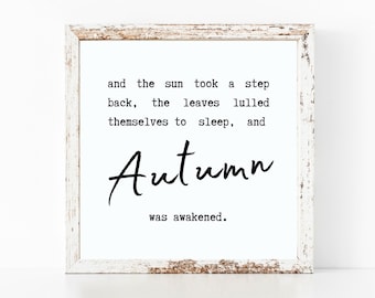Autumn Awakened Sign: Fall Decor Print (Digital Download)