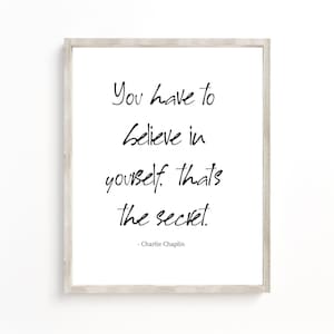 Charlie Chaplin quote, Printable Quote Art, Charlie Chaplin Quote Printable Wall Art, Inspirational Art