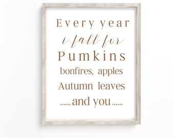 Fall Printable Wall Art: Pumpkins, Bonfires, Apples (Digital Download)
