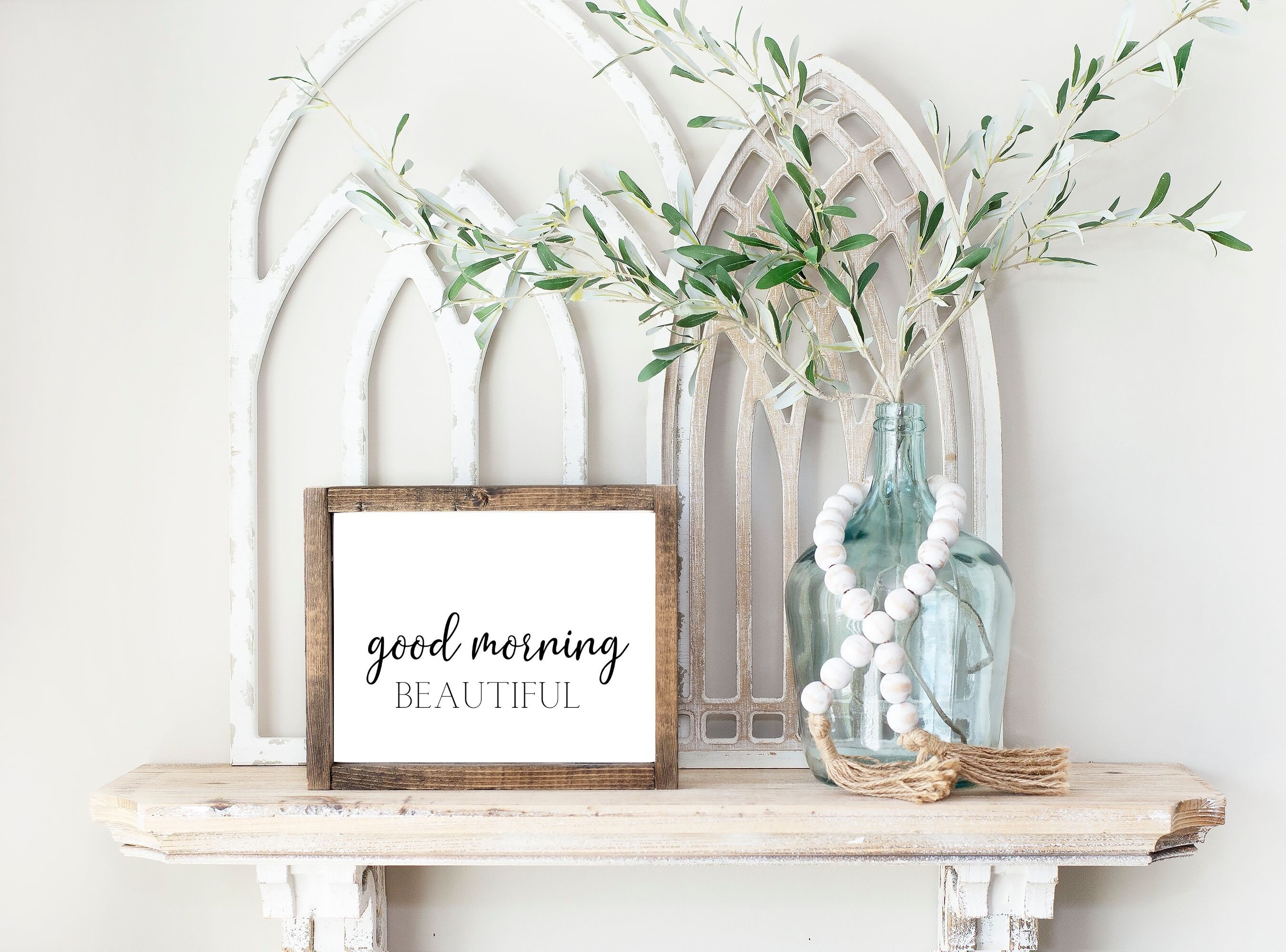 Good Morning Beautiful Print, Bathroom Wall Decor, Good Morning Print ...