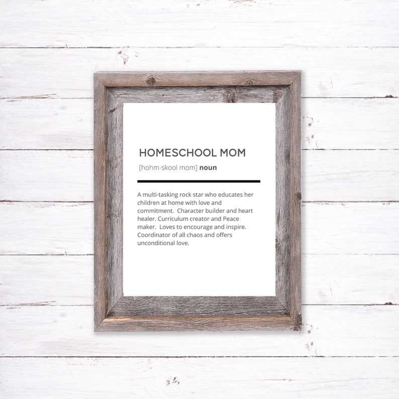 Homeschool Mom Definition Homeshool Print Mother ...