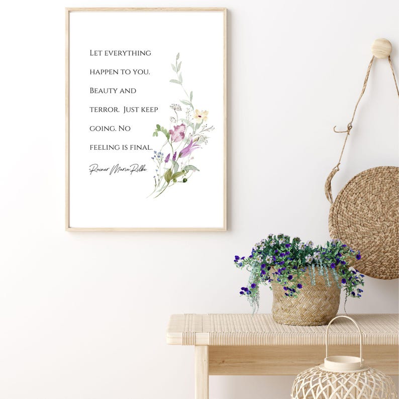 Rainer Maria Rilke Poem Art Print: Literary Quote (digital Download) - Etsy