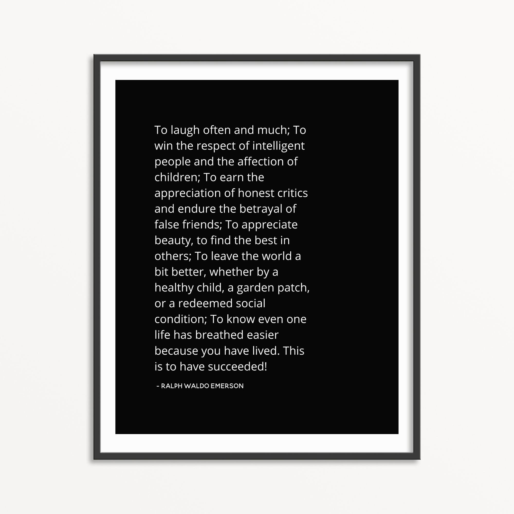 Ralph Waldo Emerson Quote Art Print: Book Lover Gift (digital Download ...