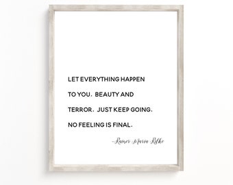 Rainer Maria Rilke Poem Print: Literary Quote Art (Digital Download)