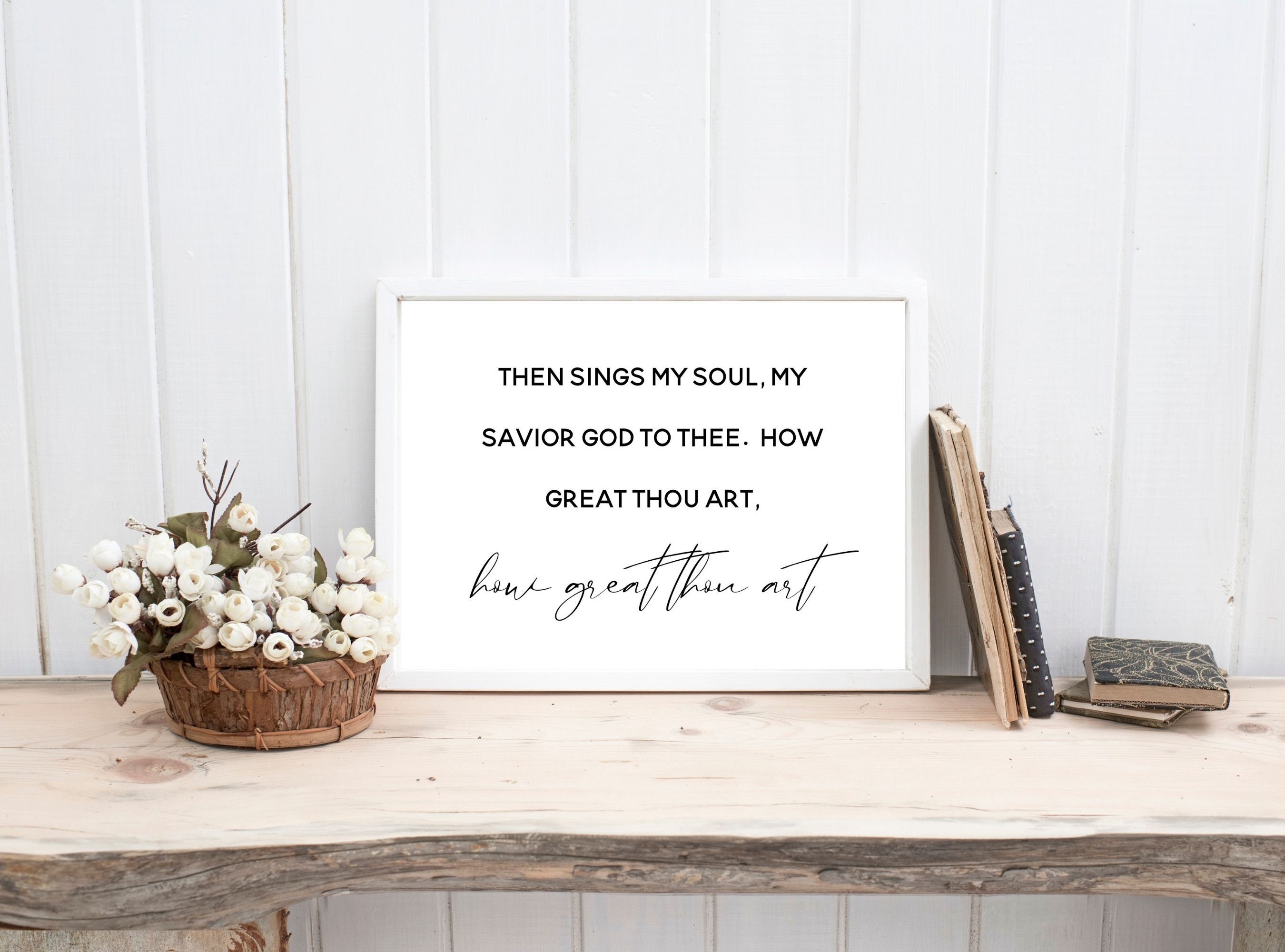 How Great Thou Art Printabl Wall Art, Hymn Wall Art, Christian Gift ...