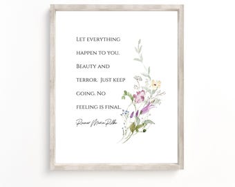 Rainer Maria Rilke Poem Art Print: Literary Quote (Digital Download)