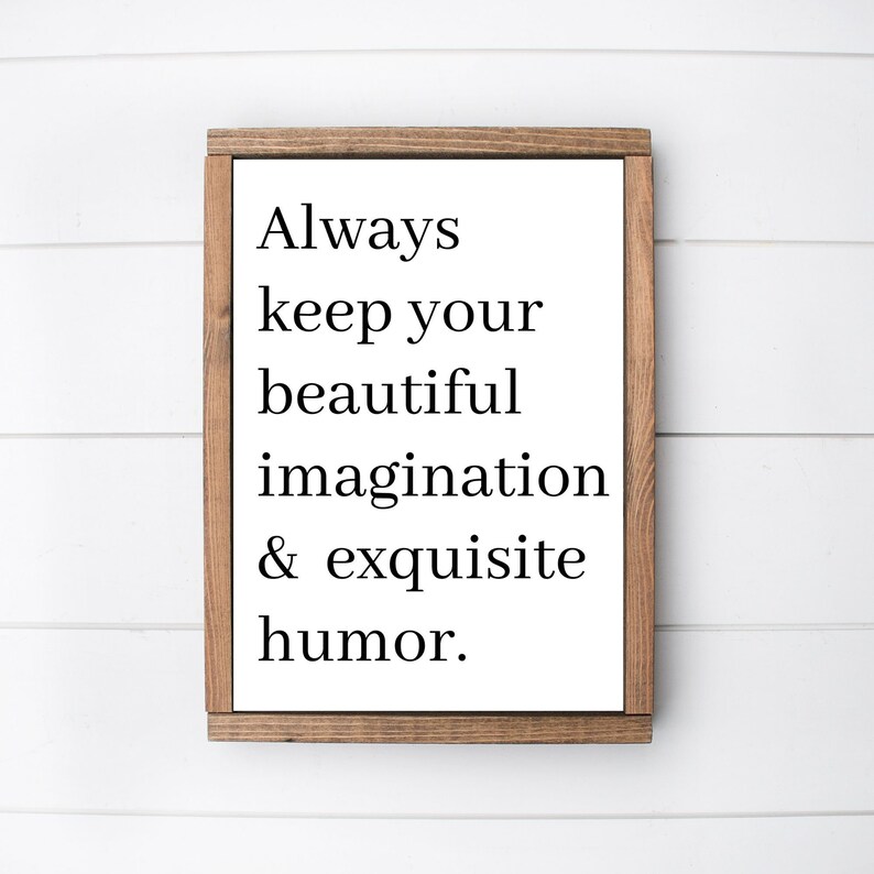 Imagination Humor Inspirational Quote Print: Imagination & Humor (digital Download) - Etsy