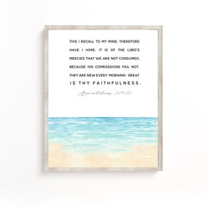 Great Is Thy Faithfulness Printable Wall Art,Great Is Thy Faithfulness Sign,Digital Print for Christian Home, Living Room Inspirational Sign