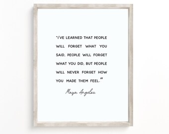Maya Angelou Quote Print: Inspirational Wall Art (Digital Download)