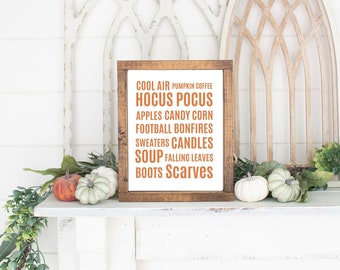 Fall Favorites Word Art Print: Hocus Pocus, Pumpkins (Digital Download)