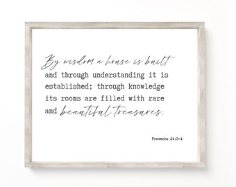 Farmhouse Scripture Wall Art: Proverbs 24 Print (Digital Download)