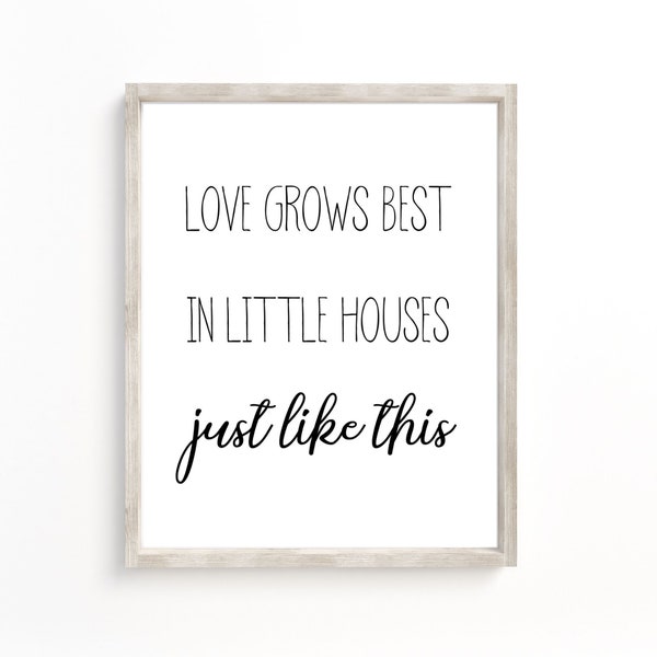 Love Grows Best Printable - Etsy