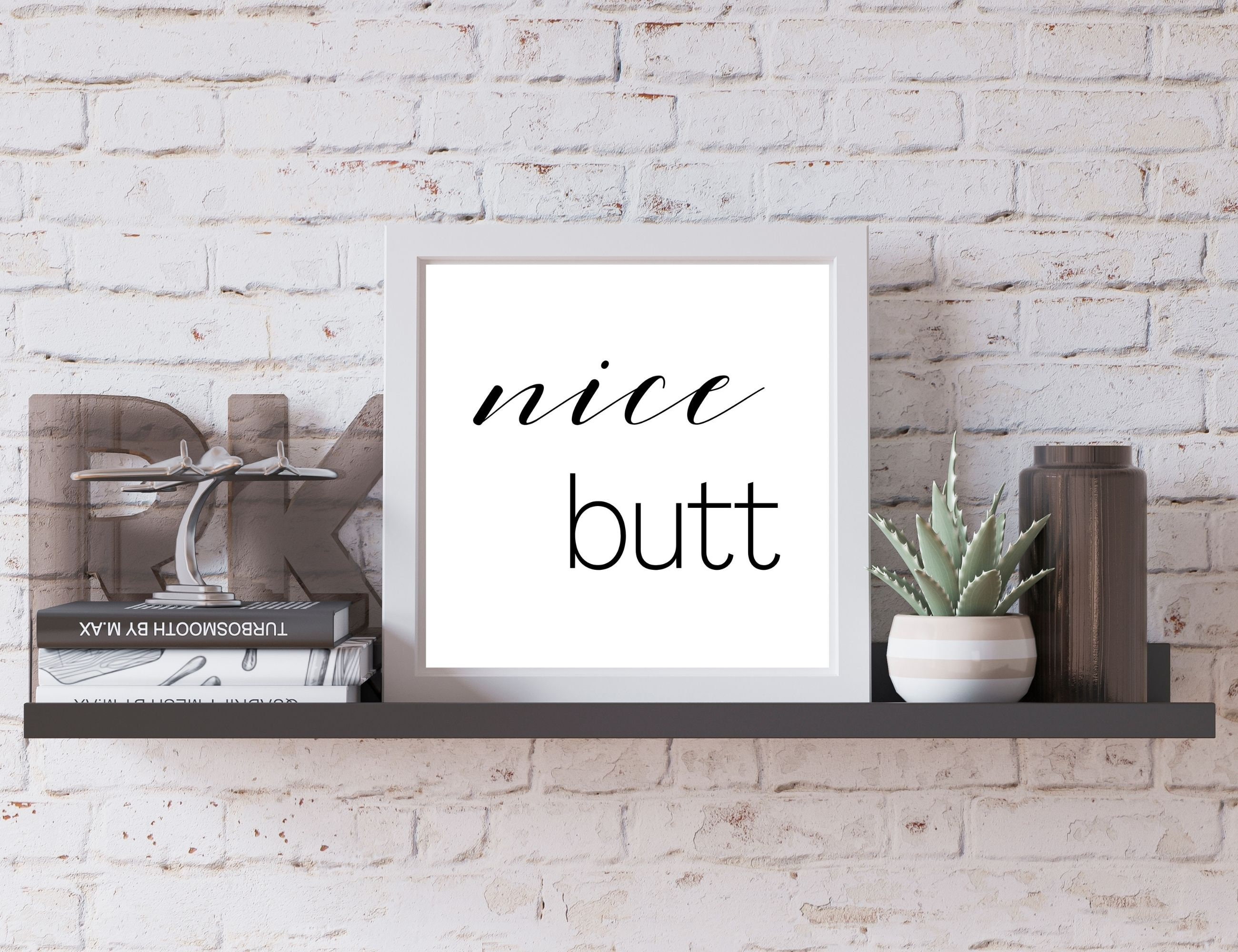 Nice Butt Bathroom Sign, Bathroom Sign, Bathroom Printable, Funny ...