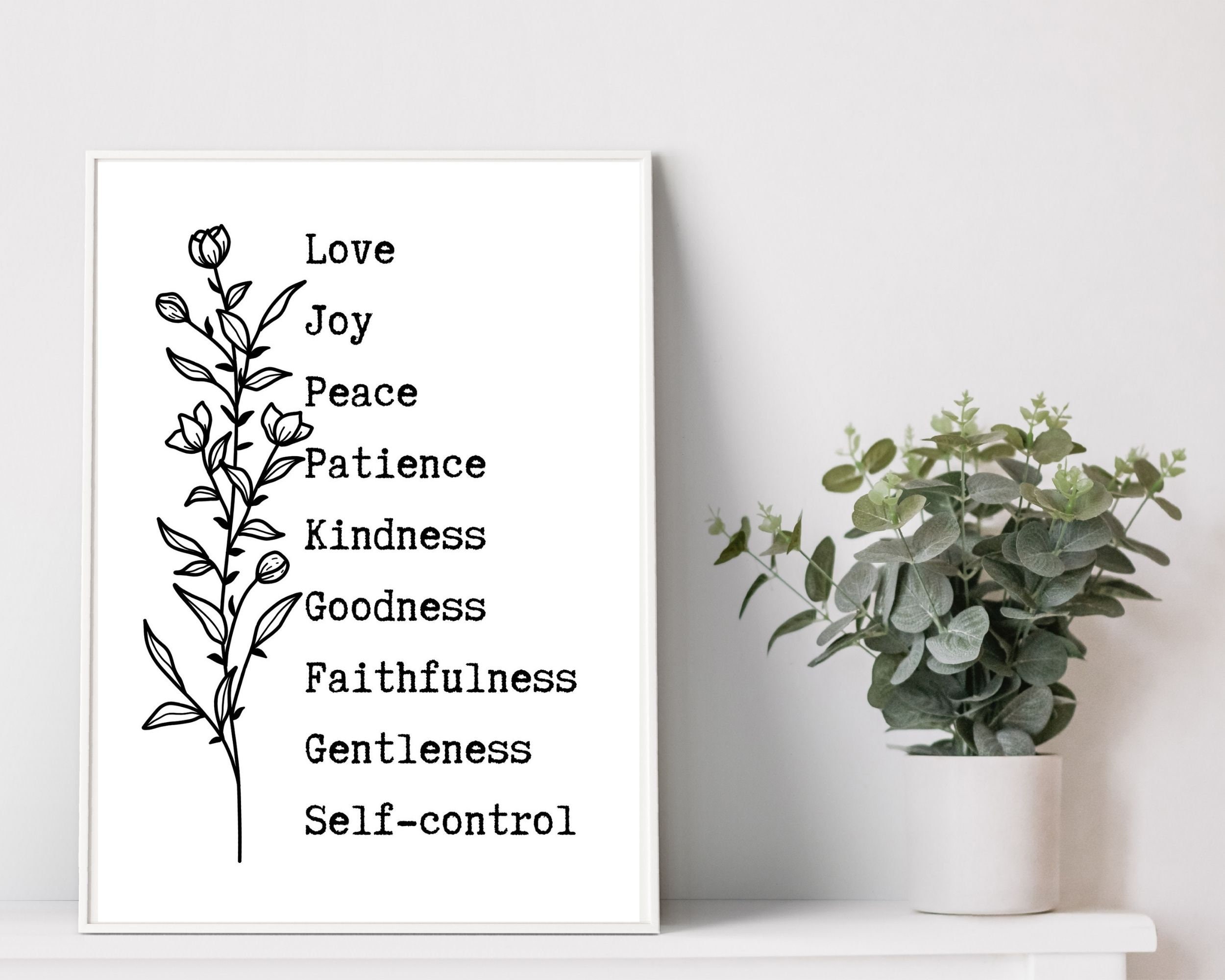 Bible Verse Wall Art Fruit of the Spirit Galatians 5 22 Love - Etsy