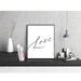 Love Script Printable Wall Art Printable Love Print Love Wall Art Love ...