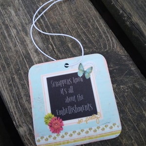 Hobbyist Unscented Square Air Freshener - 2 Sided- Great gift for yourself or friend! Add your own favorite scent!
