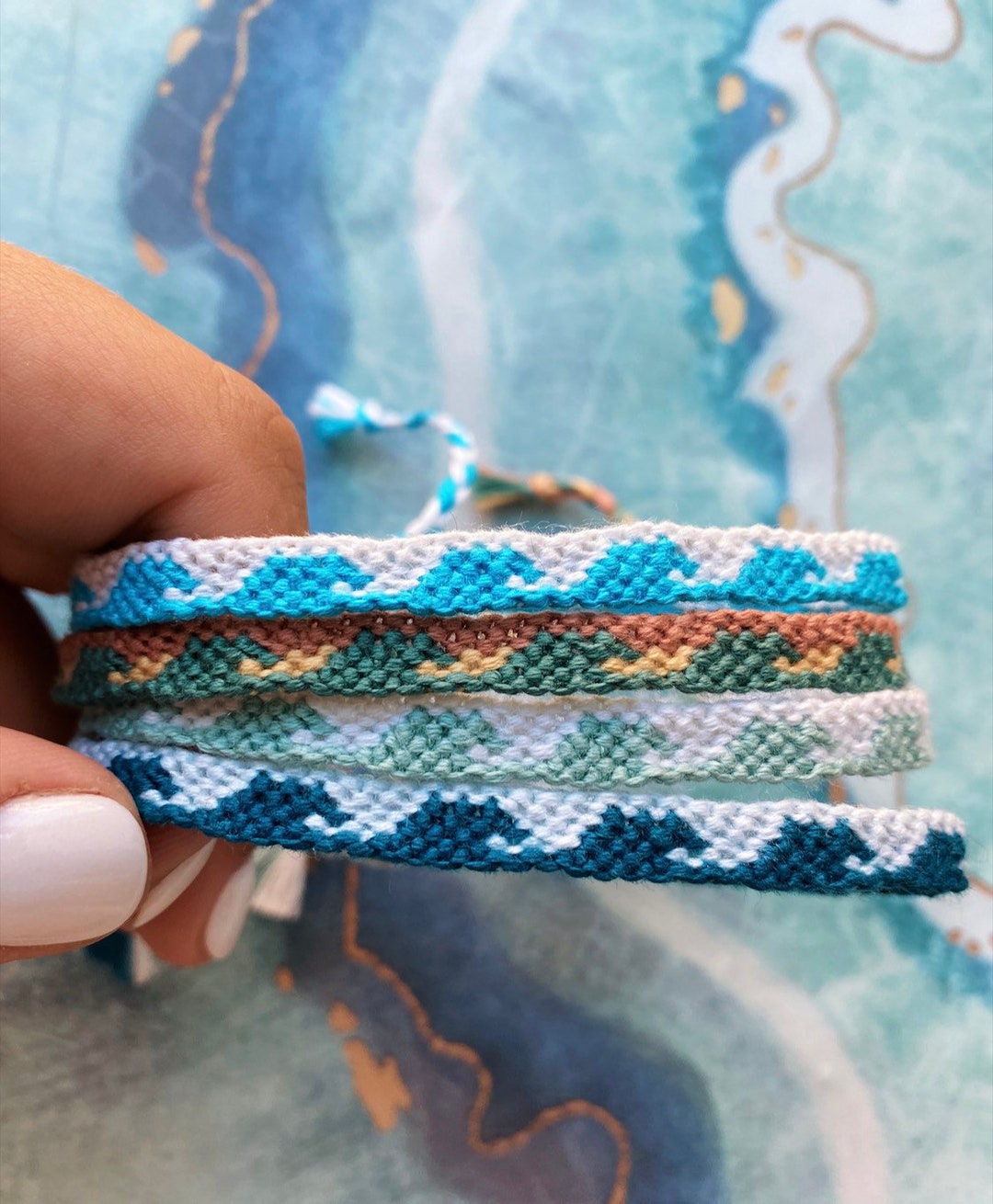 Ocean wave friendship bracelet pattern deals