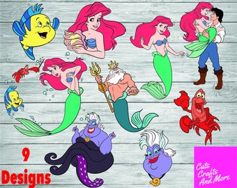 Download Little Mermaid Svg Etsy SVG Cut Files