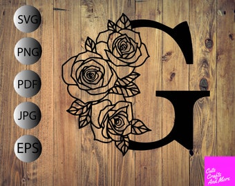Download Floral Letter G Svg Etsy