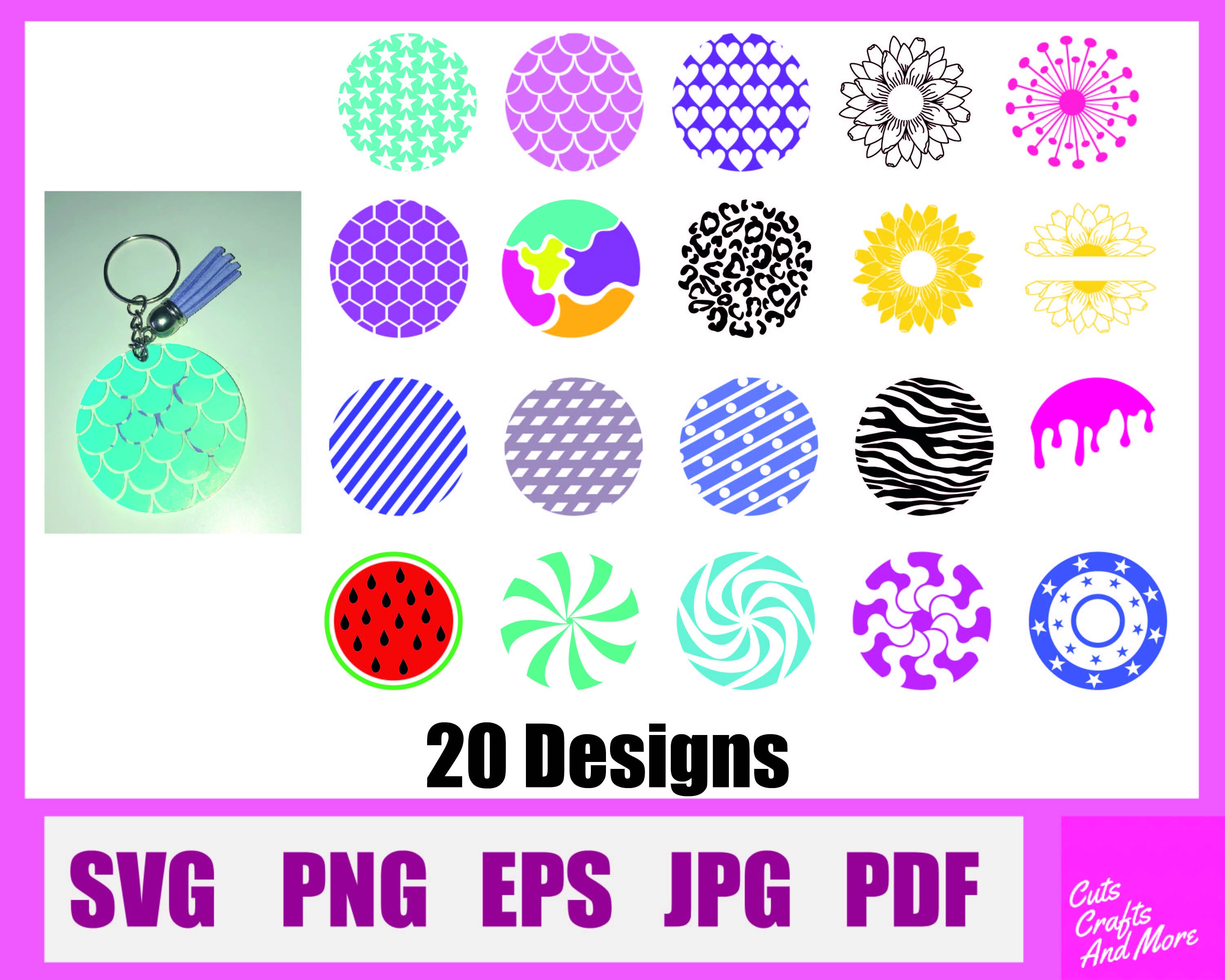 Patrones de llavero SVG patrones de llaveros SVG Llavero Etsy