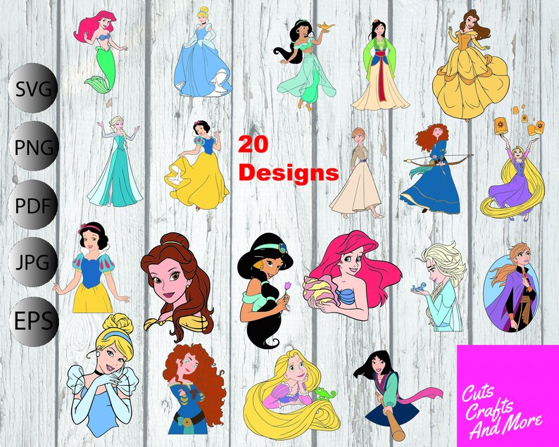 Download Disney Princess svg Bundle disney svg princess svg Anna | Etsy