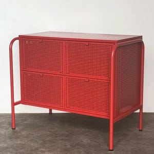 Vintage Discontinued Ikea Nikkeby Red Metal Drawers / Sideboard - Etsy