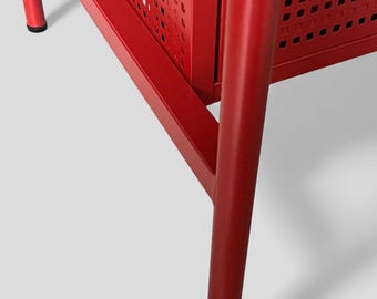 Vintage Discontinued Ikea Nikkeby Red Metal Drawers / Side Cabinet - Etsy UK