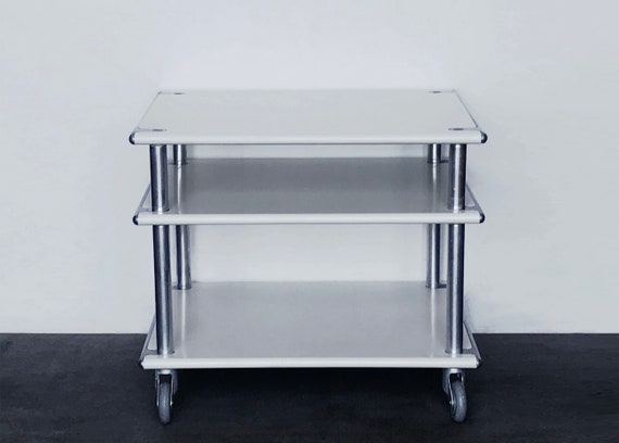 Rare Vintage Lacquered Steel Coffee Table Media Trolley by Habitat Etsy